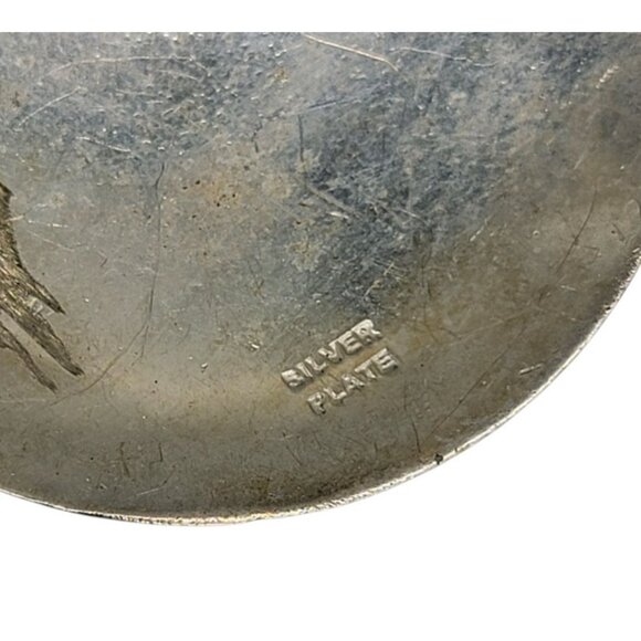 Faux Turquoise Etched Silver Plated Star Pendant Large Vintage Western Style - Picture 5 of 6